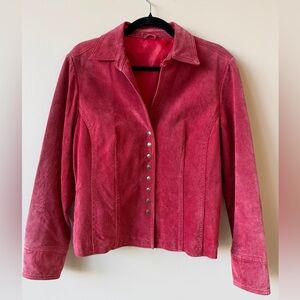 Unique Vintage Red Suede Blazer